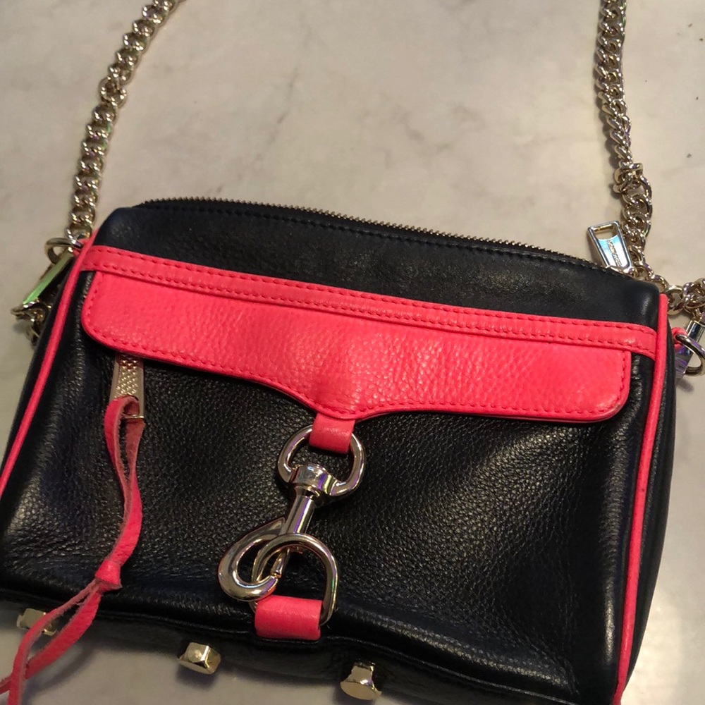 Rebecca Minkoff leather mini Mac crossbody bag.